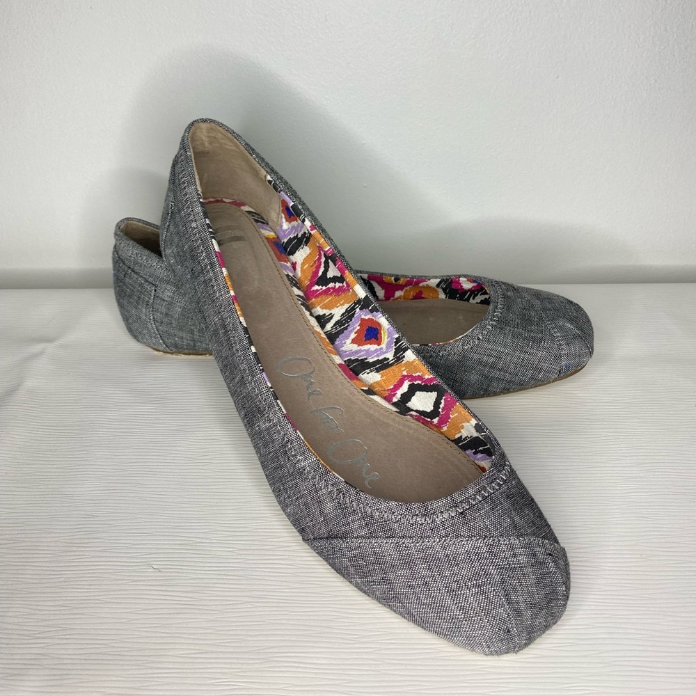 Toms one for one flats size 12